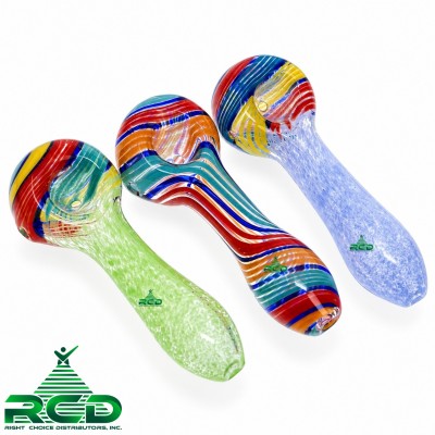 GLASS PIPE REVERSIBLE ART GP4097 1CT